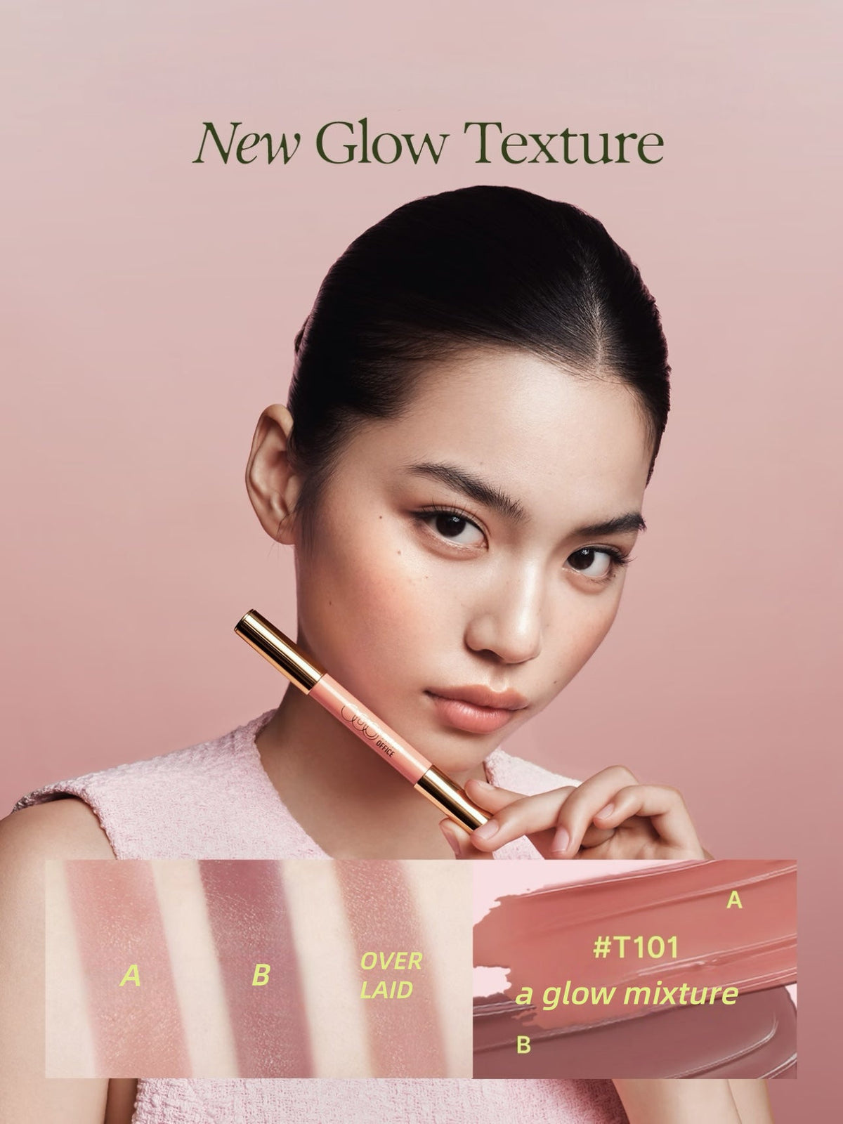 OUT OF OFFICE blush Lumeglow Duo Pencil (+sharpener） - RV Cosmetics