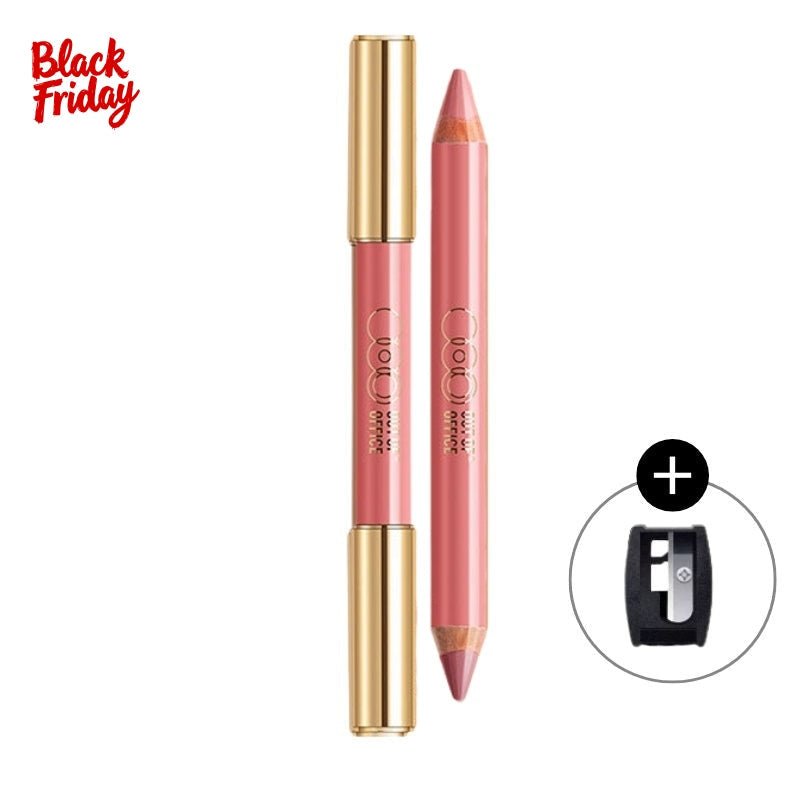 OUT OF OFFICE blush Lumeglow Duo Pencil (+sharpener） - RV Cosmetics
