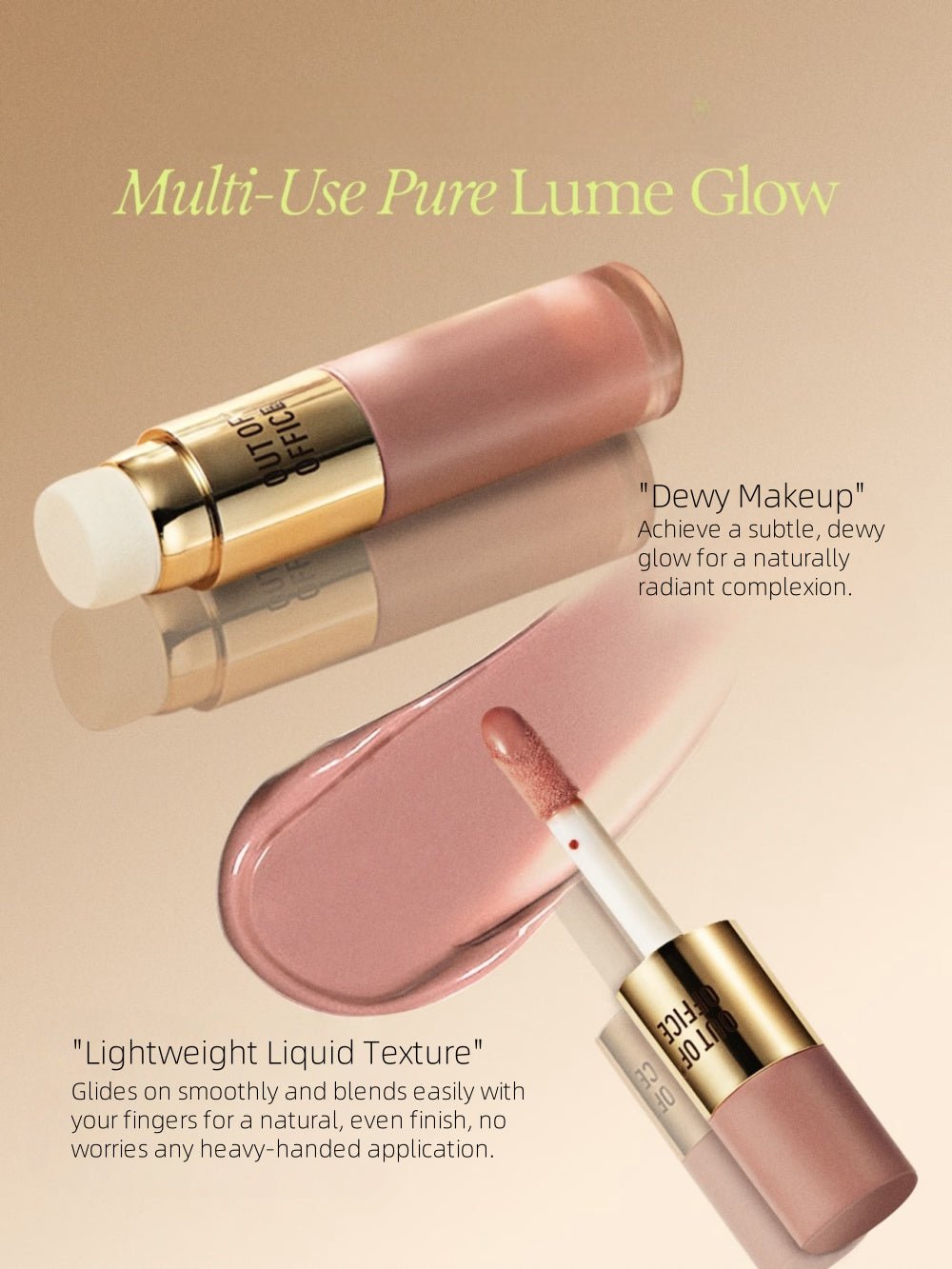 OUT OF OFFICE Lumeglow Multi-Use Liquid Blush - RV Cosmetics