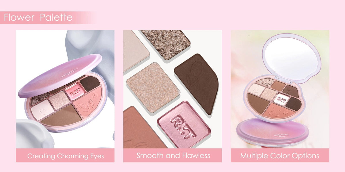 Romantic Beauty Comprehensive 9 Colour Flower Palette - RV Cosmetics