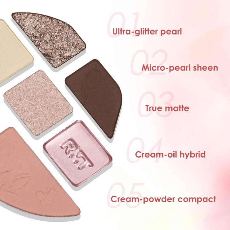 Romantic Beauty Comprehensive 9 Colour Flower Palette - RV Cosmetics