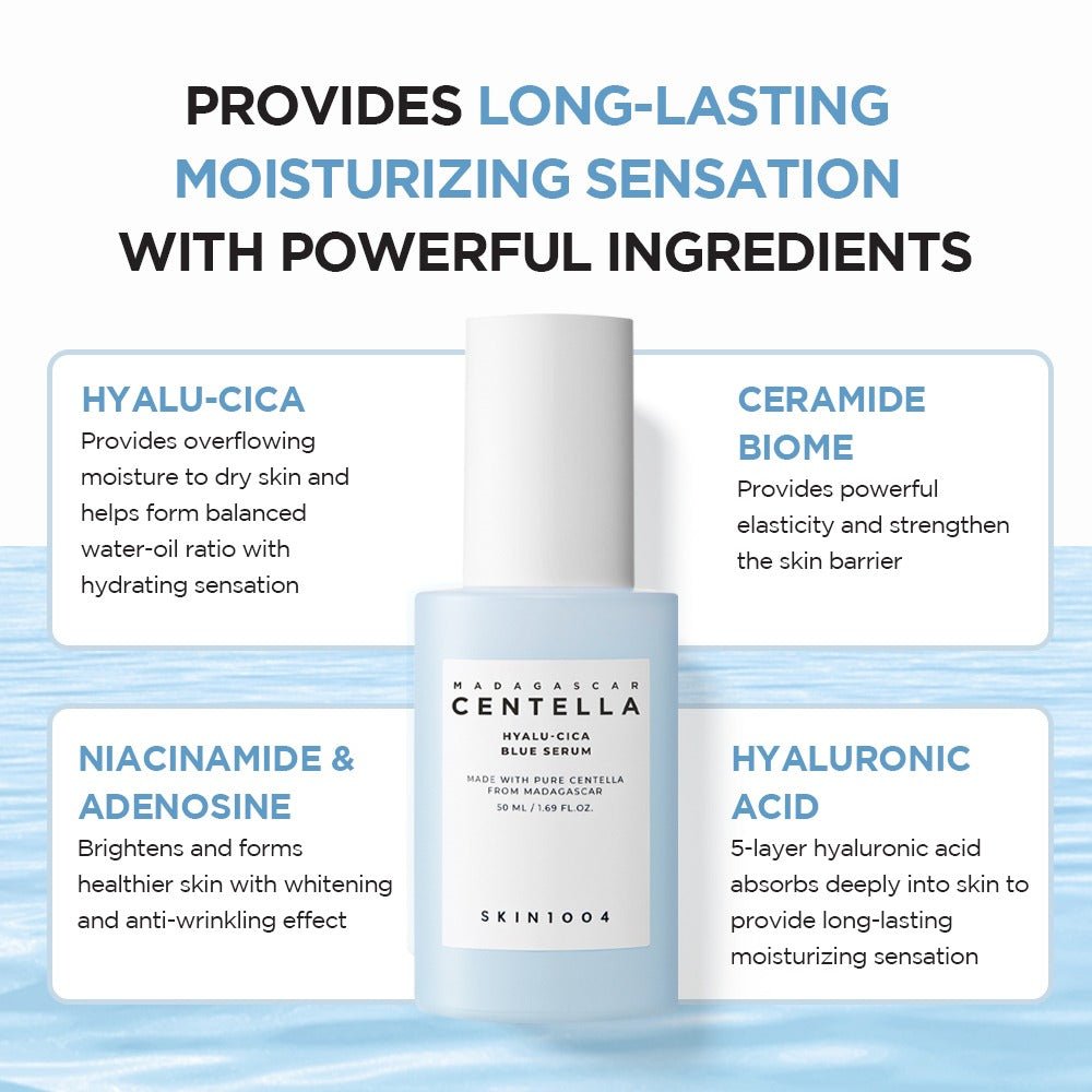 SKIN1004 Madagascar Centella Hyalu-Cica Blue Serum (50ml) - RV Cosmetics