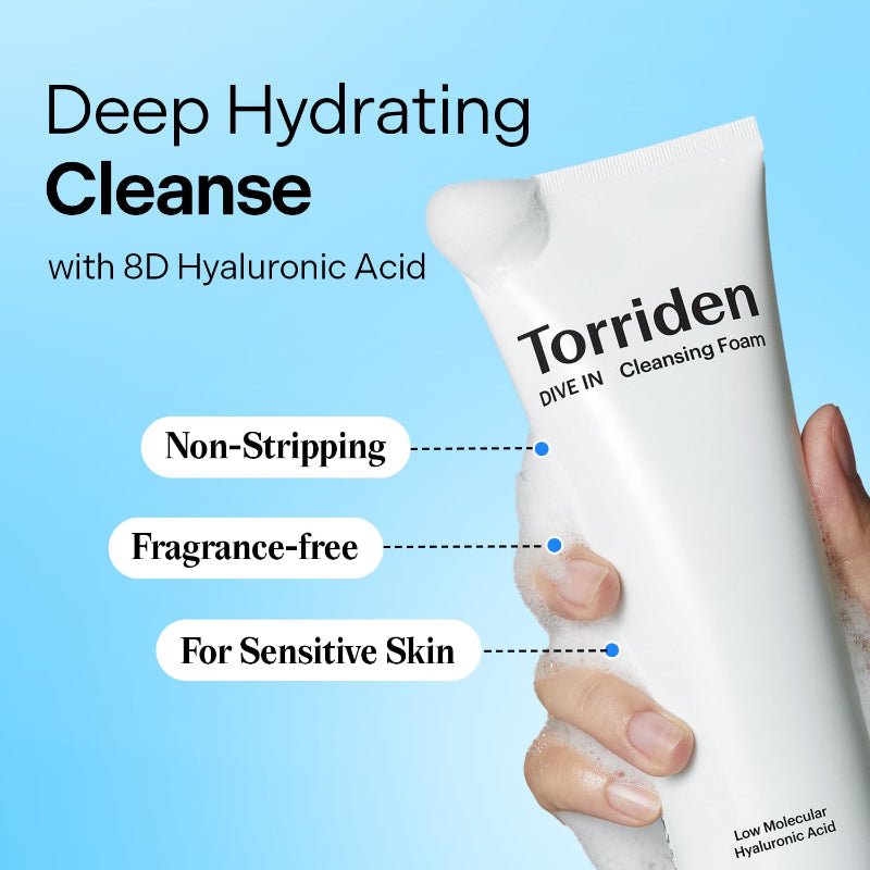 TORRIDEN DIVE-IN Low Molecular Hyaluronic Acid Cleansing Foam 150ml - RV Cosmetics