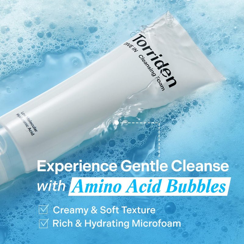 TORRIDEN DIVE-IN Low Molecular Hyaluronic Acid Cleansing Foam 150ml - RV Cosmetics