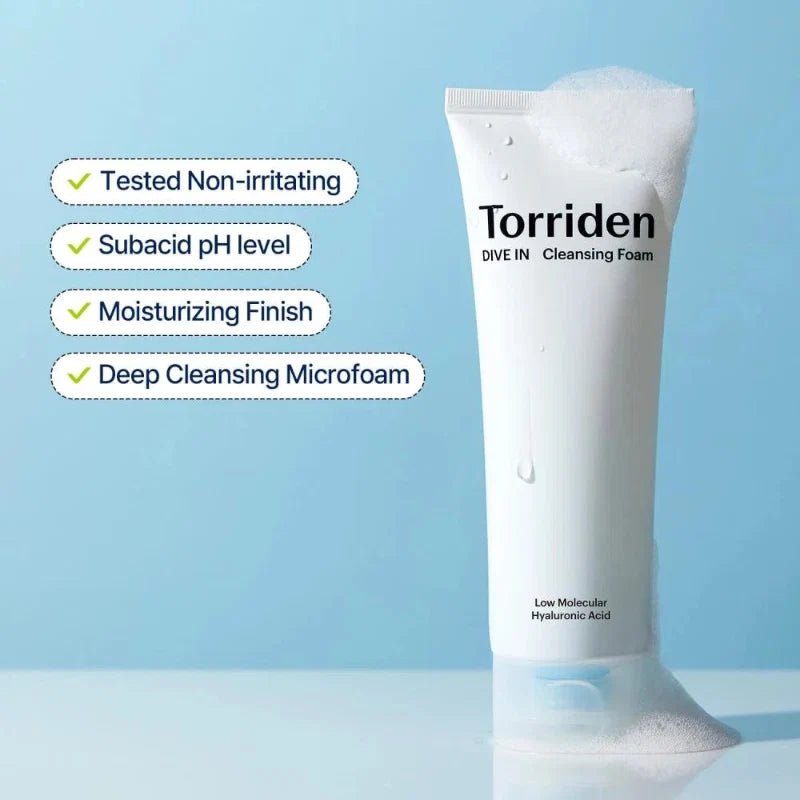 TORRIDEN DIVE-IN Low Molecular Hyaluronic Acid Cleansing Foam 150ml - RV Cosmetics