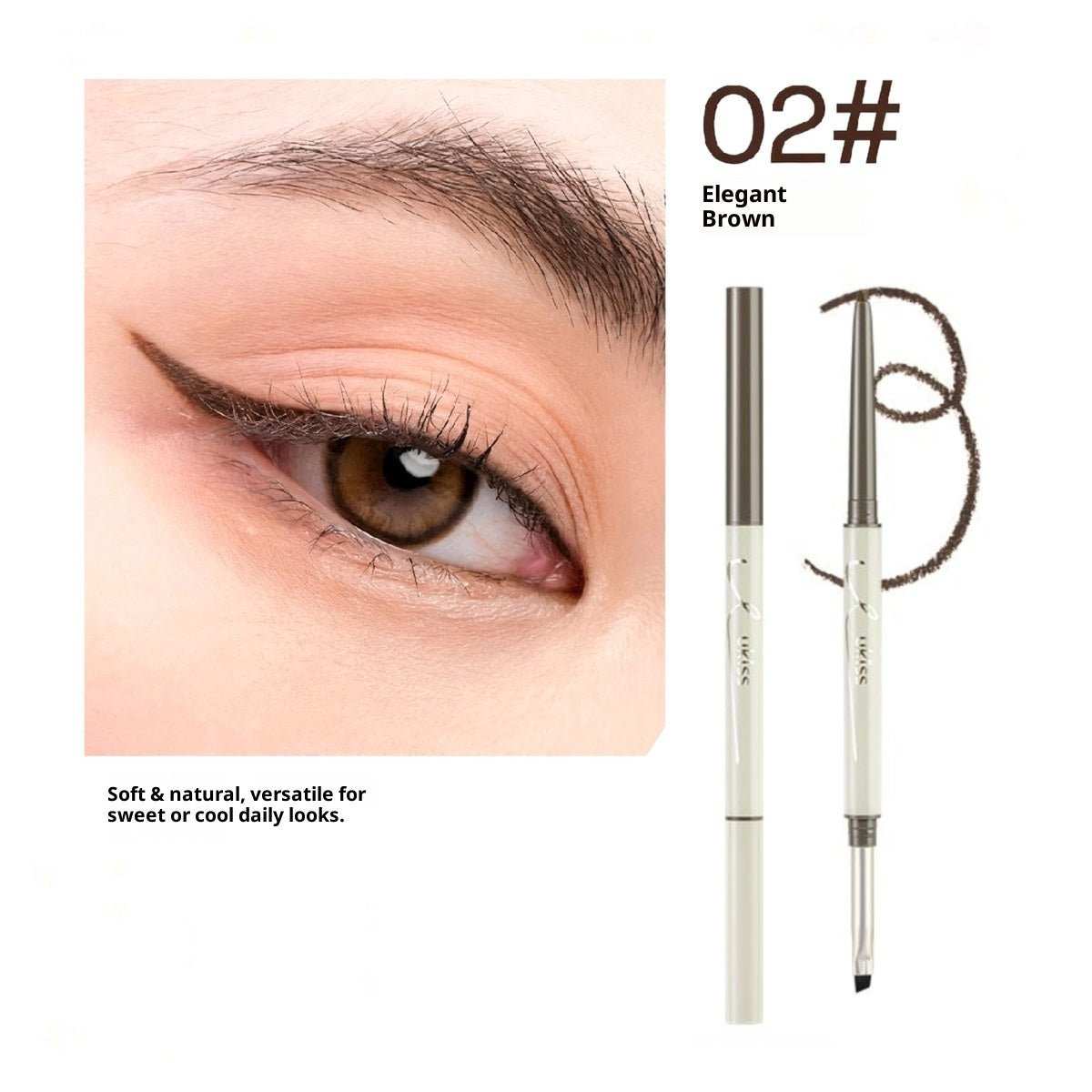 UKISS Dual-Ended Blade Brush waterproof pencil Eyeliner Gel Pen - RV Cosmetics