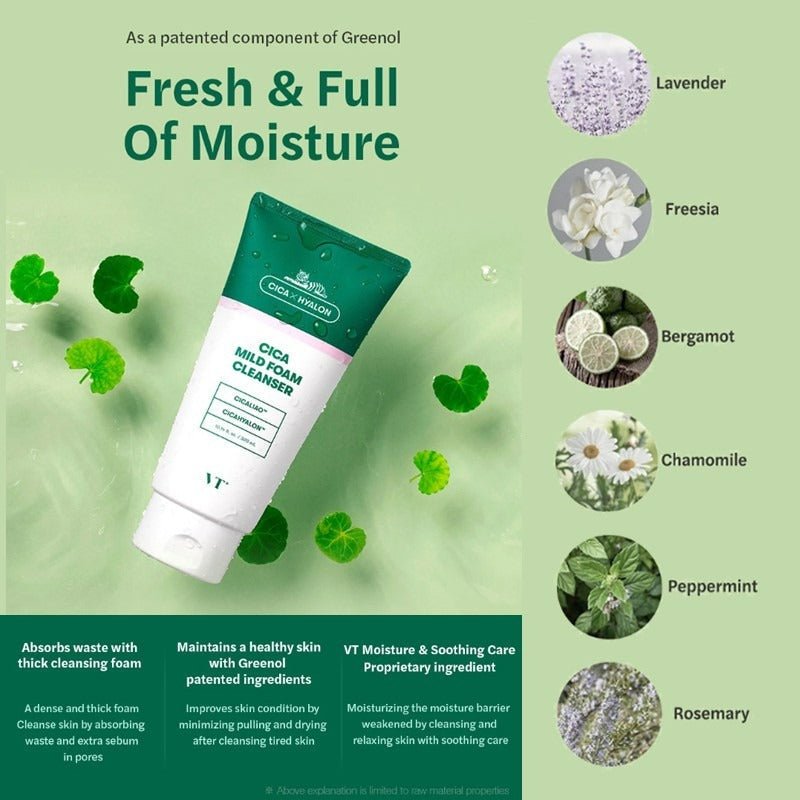 VT Cica Mild Foam Cleanser 300ml - RV Cosmetics